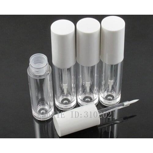 5ml Transparent Empty Clear Lipgloss Lipstick Packing Bottle,5ML White Lid Cosmetic Eyelashes Growth Liquid Eyeliner Tube Bottle