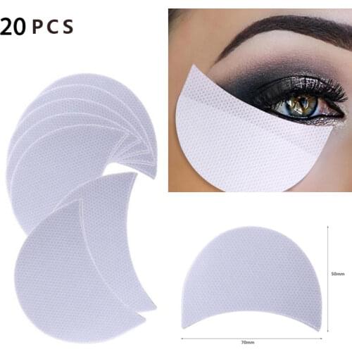 20pcs Professional Eyeshadow Pad Shields Under Eye Patches Disposable Eyelash Extensions Pads Protect Pad Eyes Lips Makeup Tool