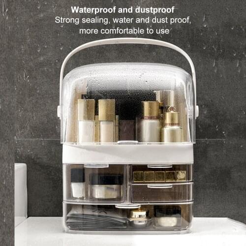 Makeup Storage Box Bathroom Cosmetic Storage Cabinet Storage Drawer Large Capacity Dustproof Two Layers Or Three Layers Optional
