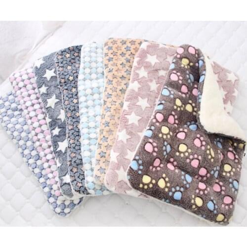 Winter Warm Dog Bed Soft Fleece Pet Blanket Cat Litter Puppy Sleep Mat Lovely Mattress Cushion for Small And Large Dogs 5 Size