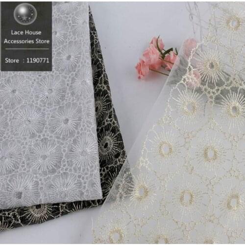Golden wedding lace fabric silver childrens clothing fabric black Lolita clothing Accessories three colors