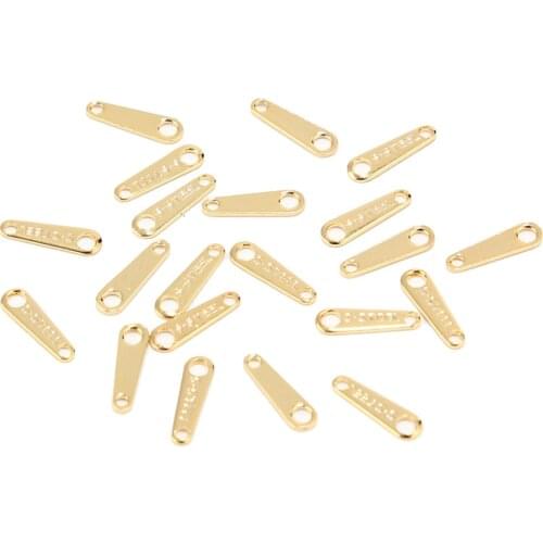 100 Stainless Steel Gold End Piece Bracelet Charms Terminators Extender Chain Zipper Ends Beads for DIY Jewelry Findings Necklac