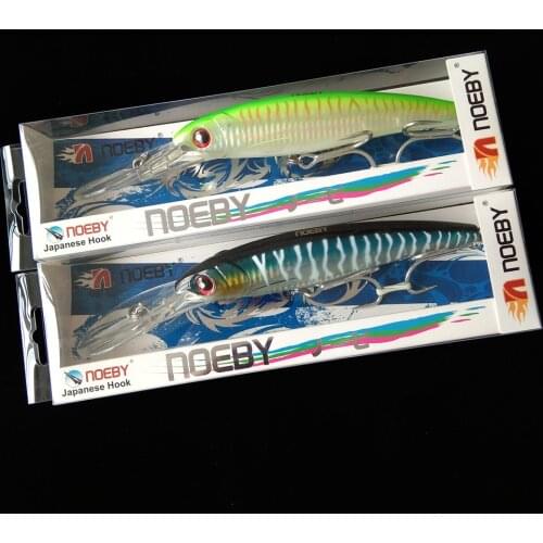NOEBY 2PCS 16cm 74.7g Trolling Fishing Lure Wobbler MINNOW Hard Bait Fishing Tackle NBL9046