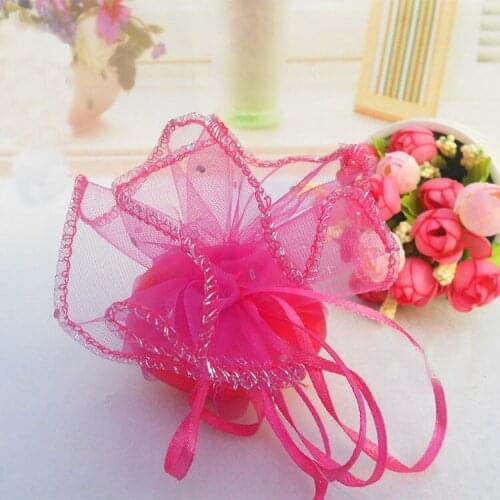 200pcs Round Organza Bag 26cm 35cm 40cm Drawstring Pouch Wedding/christmas Gift Bags For Jewelry Packaging Display Bags Storage