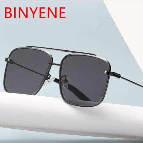 2021 Vintage Big Frame Sunglasses Men Square Metal Sun Glasses Women Gradient Eyewear High Quality Gafas Oculos De Sol UV400