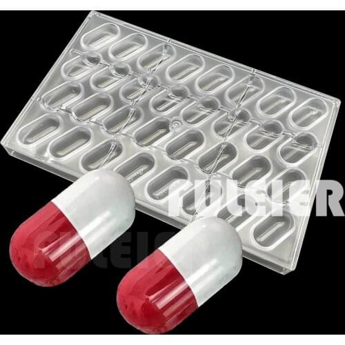 32 Cavities Oblong Shape Polycarbonate Chocolate Mold For Baking Maker Mold Cake Bonbons Mold Confectionery Tool Bakeware