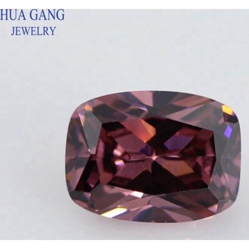 5A Rhodolite Baguette Shape Cut CZ Stone Synthetic Gems Cubic Zirconia For Jewelry Size 4x6~5x7 Free Shipping