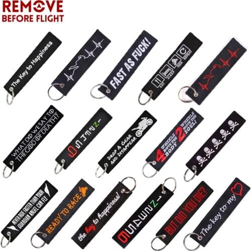 Luggage&bags Accessories REMOVE BEFORE FLIGHT Chain Keychain Bijoux Keychains for Flight Crew Travel Long Luggage Bag Tag Gift