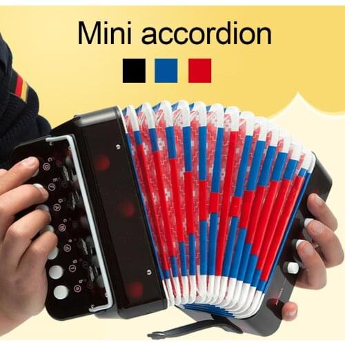 7 Keys 3 Buttons Mini Accordion Children Educational Toy Musical Instrument Gift is easyto play with 7 keys and 3 buttons design