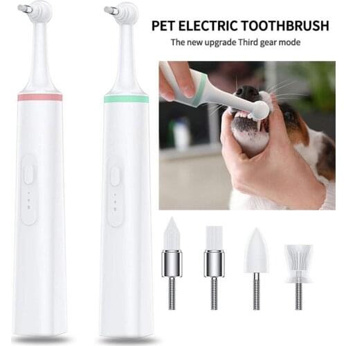 Pet Electric Toothbrush USB Powered Battery-powered Tartar Teeth Plaque Removal Silicone Tooth Brus