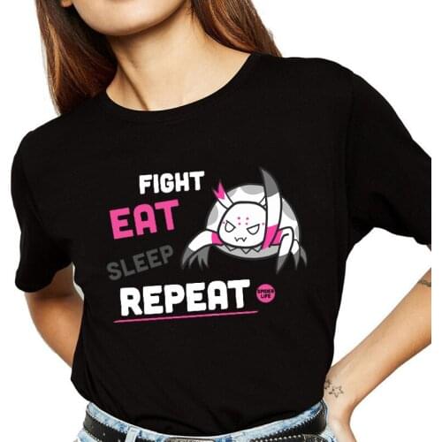 So I'm A Spider So What T Shirt New Japanese Anime Women Funny Spider Kumoko Black white T-shirt Summer Unisex Tshirt Female