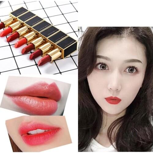 Hot Sales Waterproof Lipstick Matte Glossy Lip Gloss Lasting Lipstick Lip Balm Sexy Tint 9 Colors Women Fashion Makeup Gift KH98