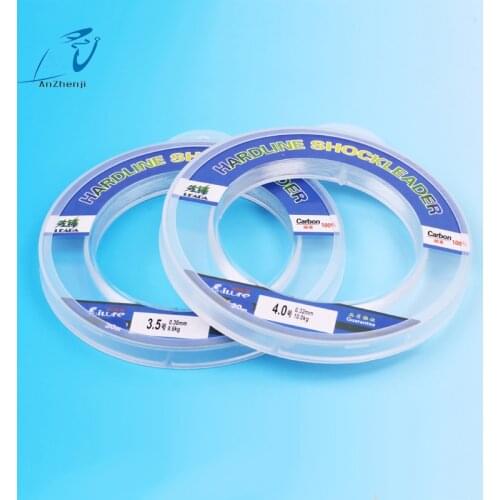 ANZHENJI Top Fluorocarbon Fishing Line 100m /110yd Leader Japan Original 100% Carbon Fiber Line Pesca Sink Line Lake River
