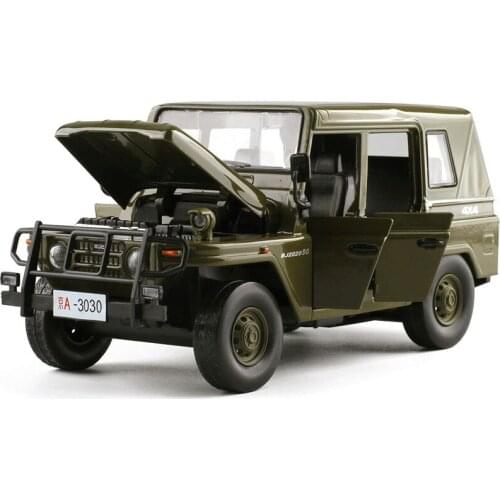 Alloy 1:28 Beijing Jeep 2020 Metal BJ2020 Off-road Vehicle Military Simulation Car Model Decoration W116