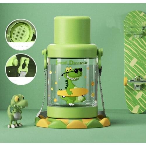 1000ml Cute Water Bottle for Girls Kids Students Bubble Tea Cups with Lids and Straws Portable Waterbottle BPA Free Drindware