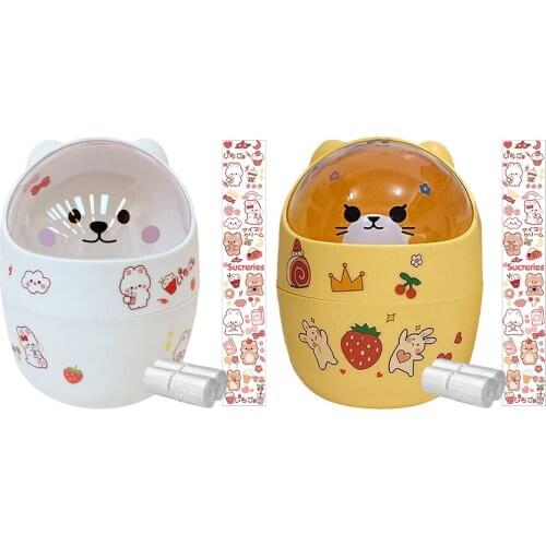 Mini Trash Can with Lid Home Bedroom Garbage Trash Bin Pencil Cup Desktop Wastebasket Countertop Office Kids Room Closable Dorm