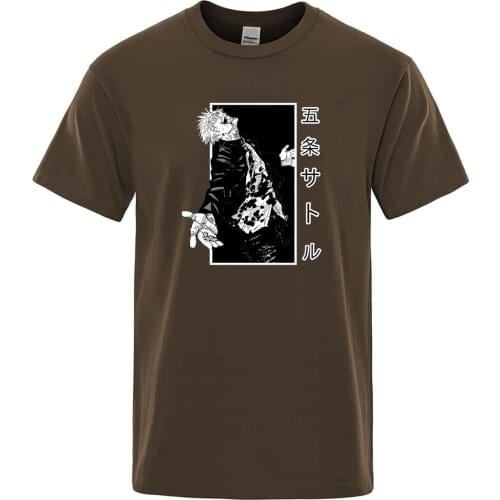 Jujutsu Kaisen Printing T-Shirt Men Summer Casual Men Clothing Retro Short Sleeve T Shirts Japan Anime Vintage Tops Sportswear