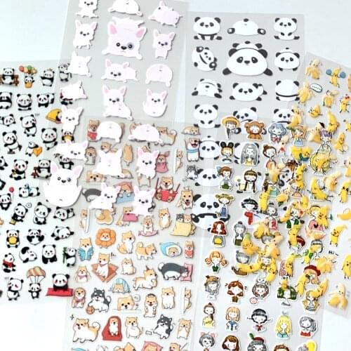 NEW ! ! Bulk Super Cute Animals Anime Brand Sticker Kawaii Rabbits Hedgehogs Bear Panda Dinosaurs Cat Dog Stickers