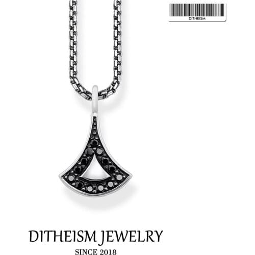 Link Chain Necklace Aisan Ornament, 2019 New Fashion 925 Sterling Silver Jewelry Ethnic Trendy Gift For Women Girls