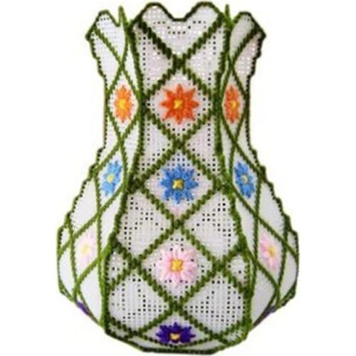 3D cross stitch Coasters chinese cross stitch kit Needlework,DIY 3D Vase decoration cross-stitch,Has been cut,cross stitch z1