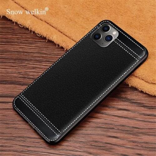 For iphone 11 Luxury Leather Texture Soft TPU Silicone Case Back Cover For Apple iPhone 11 Pro Max Phone Cases Coque