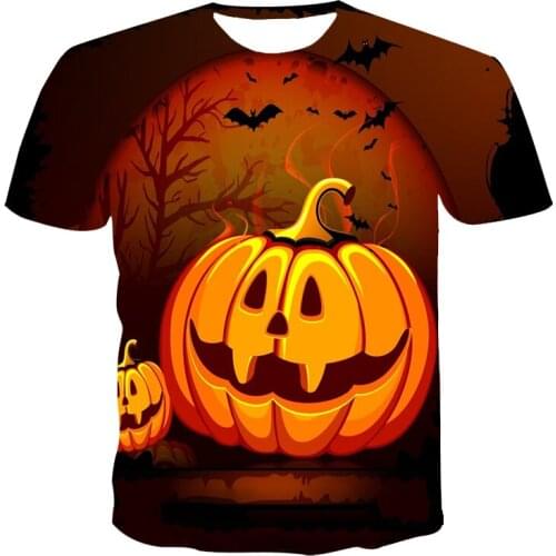 Christmas mens and womens T-shirt, fashion picture cute T-shirt, 3D printing T-shirt, Halloween pattern T-shirt