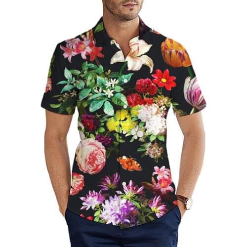 The most fashionable short sleeve shirt style retro pattern 3D Hawaiian Shirt full print casual shirt