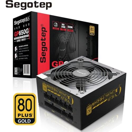 Segotep PC Power Supply Unit 550W Computer Source 80Plus Gold Medal Rated 550w with 140mm Cooler Fan A-PFC Energy Saving
