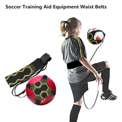 Sports Supplies Kick Ball Training Aid Belt Adjustable Elastic Hand-free Returner Soccer Trainer Control Skills Football Strap