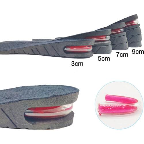 3-9cm Height Increase Insole With Air Cushion Height Lift Adjustable Cut Shoe Heel Insert Taller Support Absorbant Foot Pad