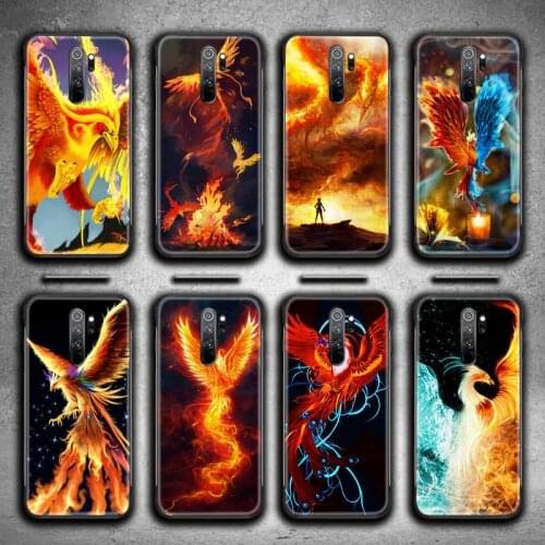 The rising Fire Phoenix bird Art Phone Case for Redmi 9A 8A 7 6 6A Note 9 8 8T Pro Max Redmi 9 K20 K30 Pro