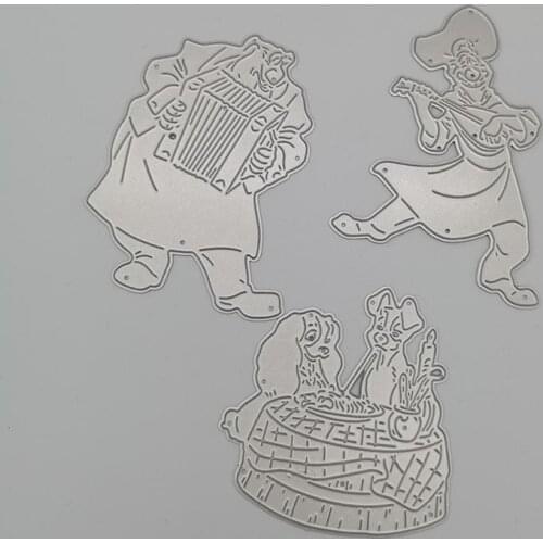 Cheerful Music Restaurant Metal Cutting Dies Stencils for DIY Scrapbooking photo album Decorative Embossing DIY Paper Cards