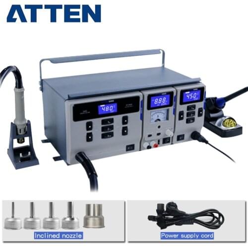 Atten ms-300 hot reworking station DC regulated power supply soldering station 3 in 1 maintenance system
