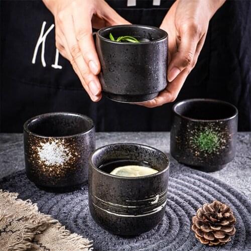 Retro Japanese Ceramic Mug Porcelain Matcha glaze color Cups Office Dinning coffee Kungfu Teacup Mugs personalized cup Drinkware