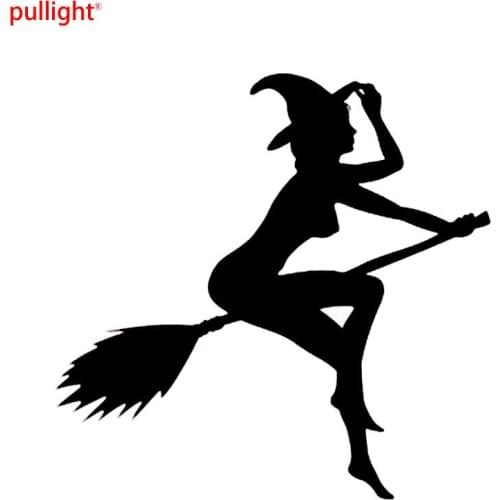12*11CM FUNNY SEXY WITCH LADY GIR Sexy Witch Lady Fashion Creative Classic Personality Car Stickers Car Sticker Decals