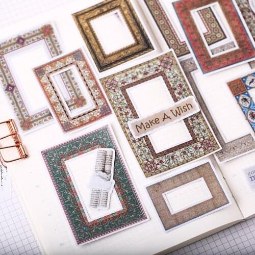 16pcs Retro photo frame stickers/Scrapbooking Stickers /Decorative Sticker /DIY Craft Photo Albums