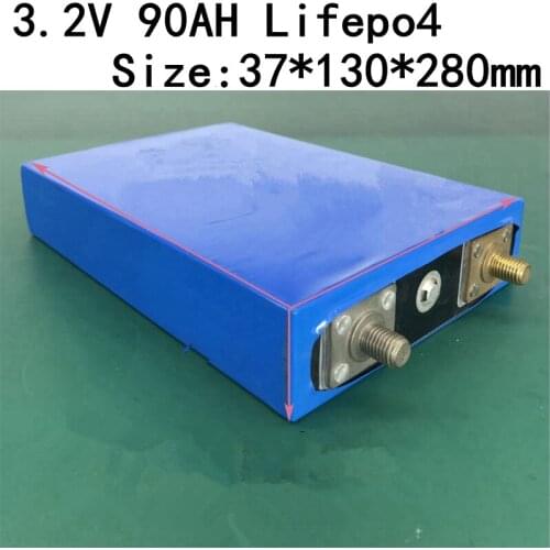 4pcs Large Capacity 90Ah Lifepo4 3.2v Cell Big Battery Not 100ah Power Pack Electric Vehicle Lithium Batteries Solar Lifepo4