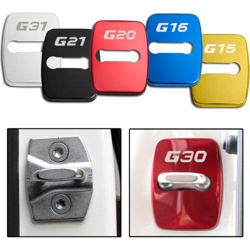 4X Car Styling Stainless steel Car Door Lock Cover DIY Case For BMW G01 G02 G05 G15 G16 G20 G21 G30 G31 Car Sticker Accessories
