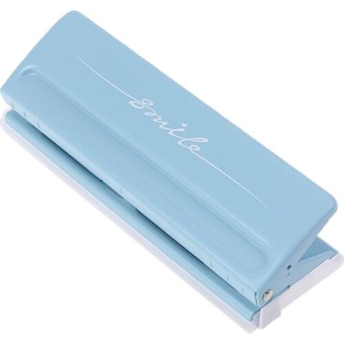 6-Hole Standard Adjustable Punching Machine Loose-leaf Notebook Core Puncher Student Stationery Office Binding Supplies N7MC