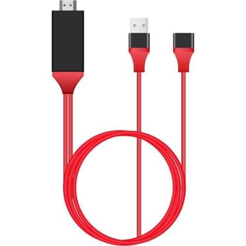 Apple Android Type C Mobile Phone To HDMI-compatible Projection Screen Dual-use USB Female Same Screen Cable and Screen Device