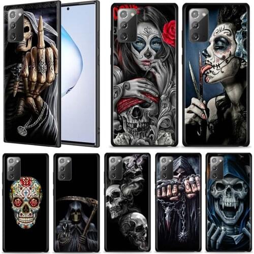 Grim Reaper Skull Skeleton Phone Case For Samsung Galaxy Note 20 Ultra 8 9 10 Plus 5G F41 M30s M31 M51 M11 Silicone Cover Coque