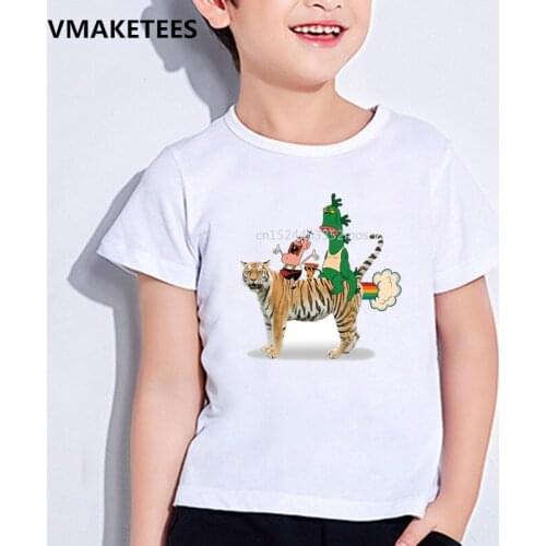 Kids Summer Short Sleeve Girls & Boys T shirts Cartoon Uncle Grandpa Print Childrens T-shirt Casual Funny Baby Clothes,HKP5118