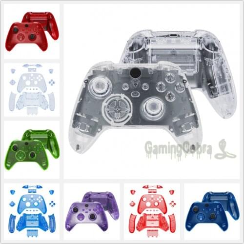 Replacement Custom Transparent Clear Controller Full Set Housing Shell with Buttons for X-box Series X/S Controller