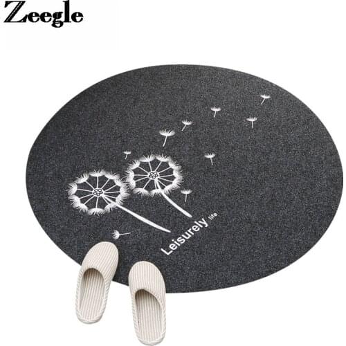 Printed Round Carpet Rug for Living Room Kids Room Anti-slip Carpet Rug Bedroom Decor Floor Mat Area Rug Long Plush Carpet