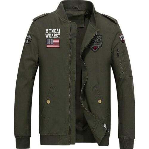 Pop Sping autumn Pop Hot Bomber Jacket Men Spring Autumn Solid Cotton Men Jacket Army Military Male Jacket Jaqueta Masculino