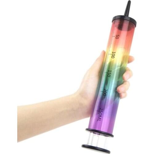 Medical 250ml Enema Douche Bidet Sprayer Anal Enema Syringe Cleaning Supplies Horizontal Sausage Anale Klysma Anal Needles