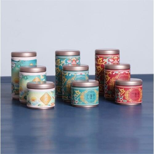 Mini Metal Tea Tin Tea Storage Container Portable Tea Can Universal Home Candy Spices Can