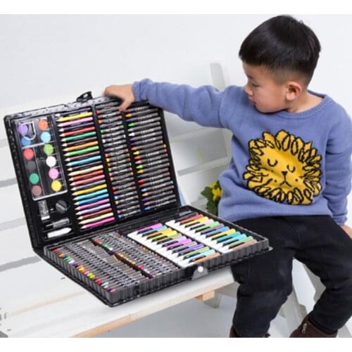 168Pcs Painting Colorful Pen Crayon Drawing Art Artist Paint Set Tool Kit Educational Toys Kids Children Student Learning Gifts