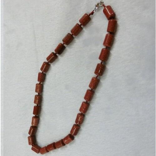 Wholesale 6pcs Bohemian Jewelry Natural Quartz Stone Golden Stone Columns Stone Matching Necklaces Women Beaded Necklace Free