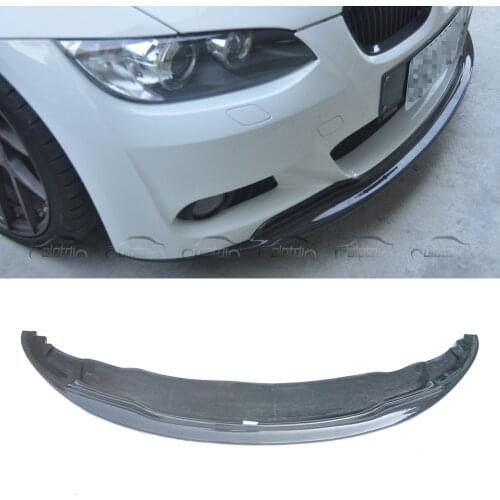 Real Carbon Fiber Front Bumper Lip Spoiler Protector For BMW 3 Series E92 E93 M-Tech 2005-2009 Car Styling